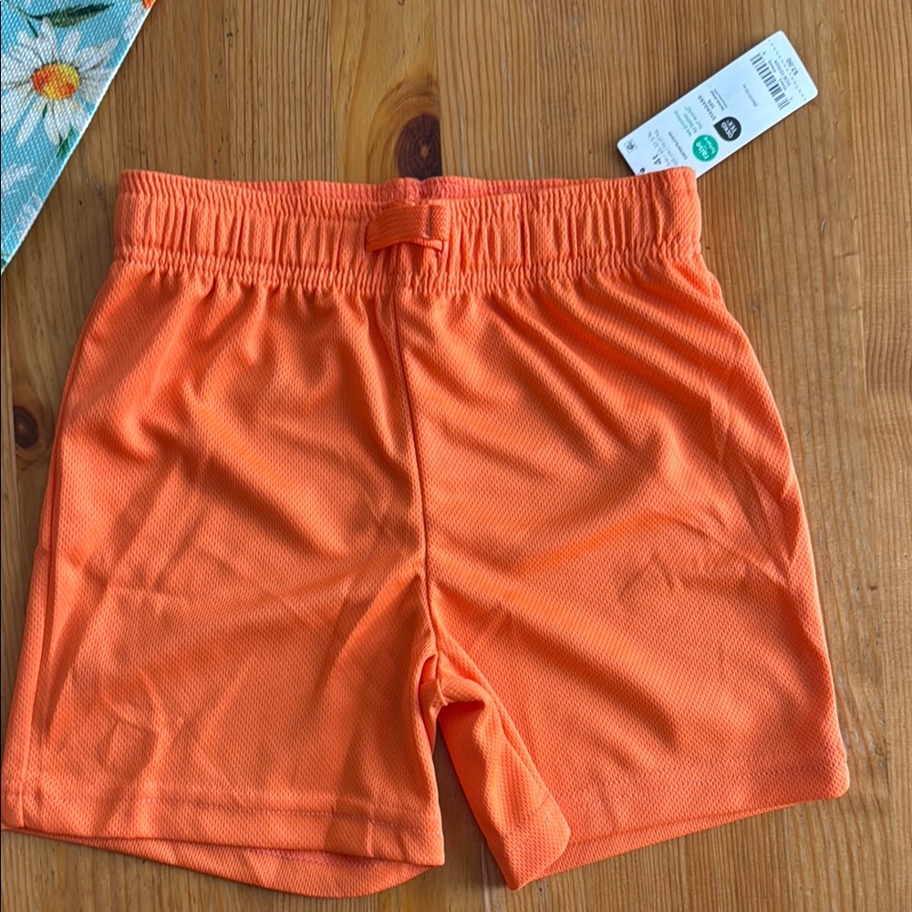 Bright Orange Boys Shorts 4T